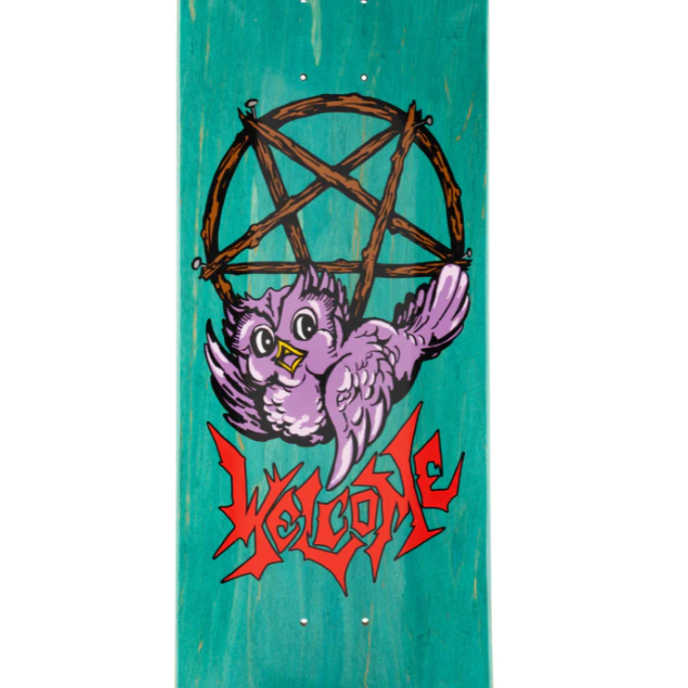 Welcome Lil Owl on Popsicle Skateboard Deck - 8.25" Teal