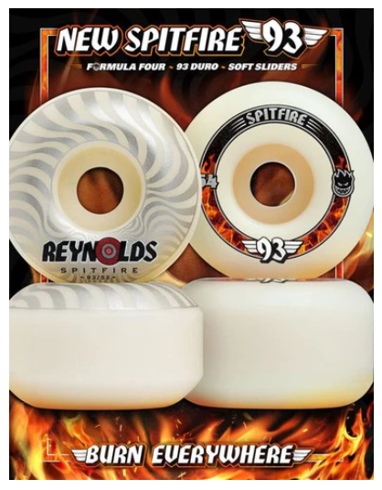 Spitfire 93a Formula Four Pro Classic Reynolds 52mm Skateboard Wheels