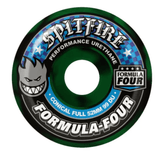 Spitfire 99 Formula Four Conical Full Skateboard Wheels 52mm Black/Green