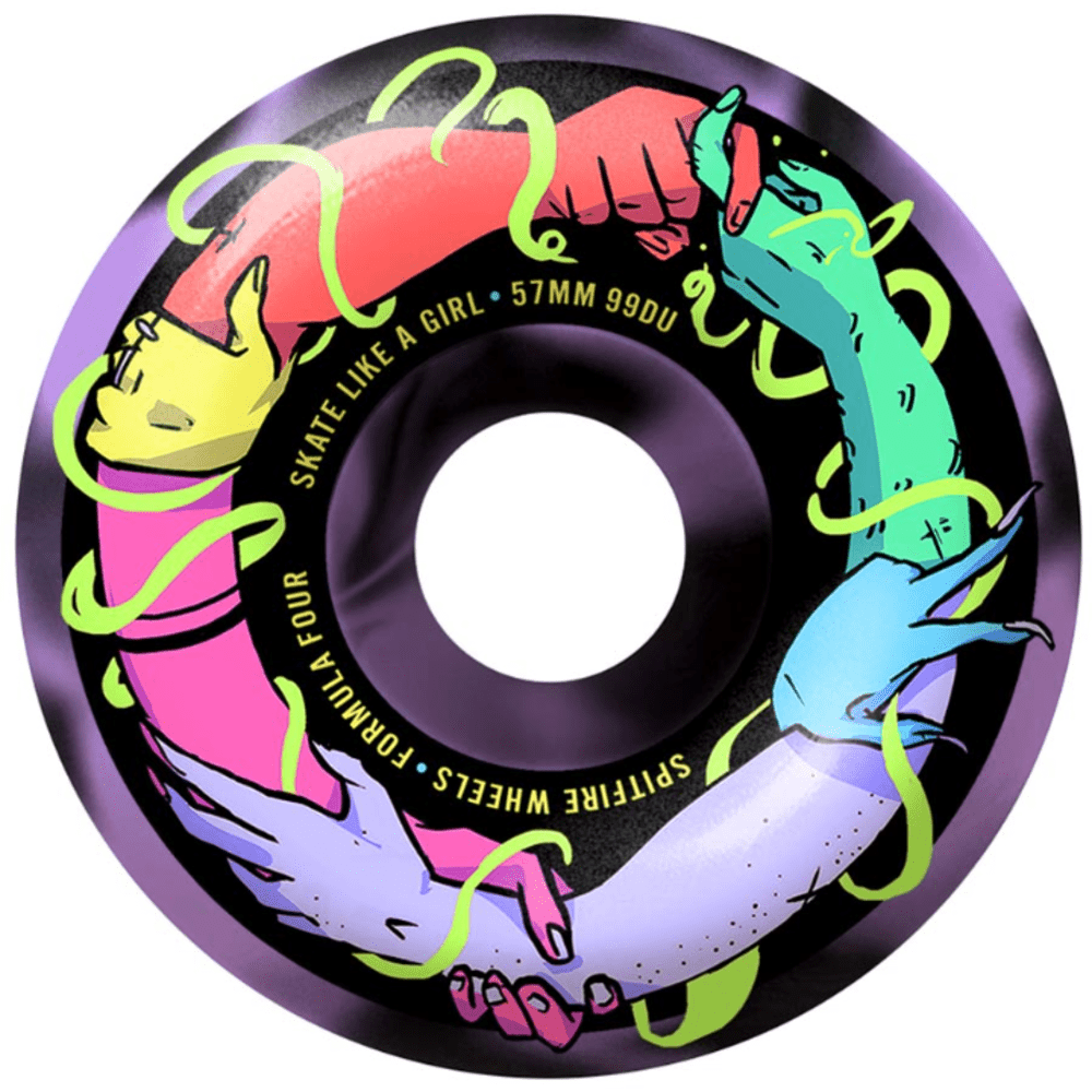 Spitfire F4 Skate Like A Girl 99a Classics Wheel 57mm Black/Purple