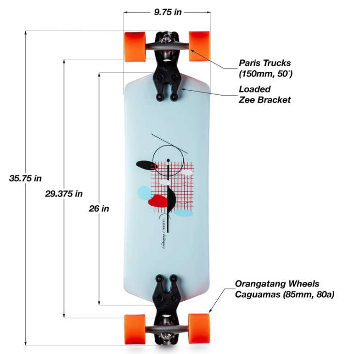 Loaded Tangent Dad Bod Complete Longboard Orangatang 105mm Wheels