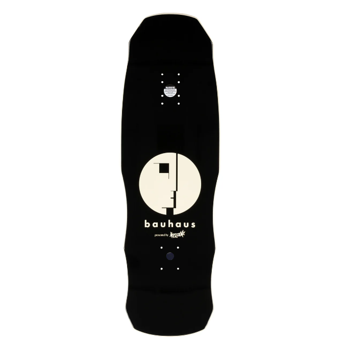 Welcome & Bauhaus Portrait on Dark Lord Bone Dip Skateboard Deck - 9.85"