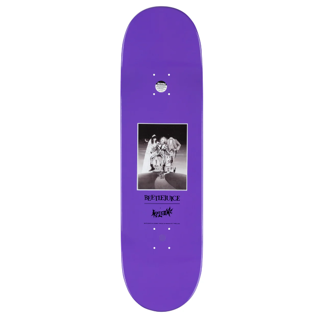 Welcome & Beetlejuice Showtime on Popsicle Black/Purple Dip Skateboard Deck - 8.5