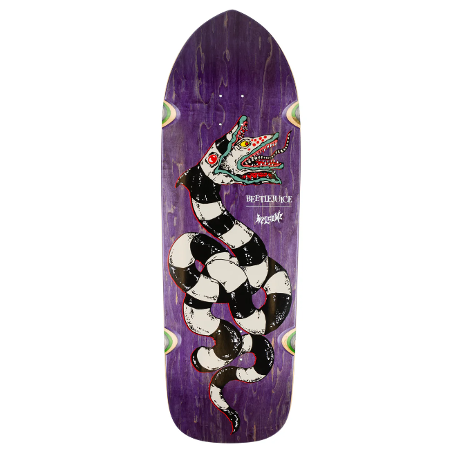 Welcome & Beetlejuice Sandworm on Magic Bullet Skateboard Deck - 10.5