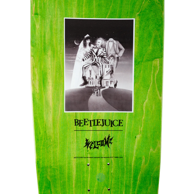 Welcome & Beetlejuice Sandworm on Magic Bullet Skateboard Deck - 10.5