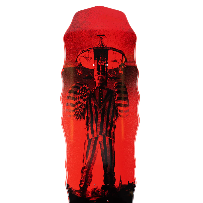 Welcome & Beetlejuice Carousel on Widow Red Dip Skateboard Deck - 10.0"