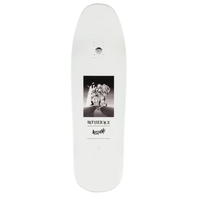 Welcome & Beetlejuice Lydia on Gaia Black/White Dip Skateboard Deck - 9.6