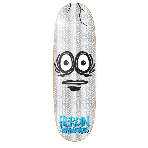 Heroin Team Very Big Holo Egg Shaped Skateboard Deck 10.0"