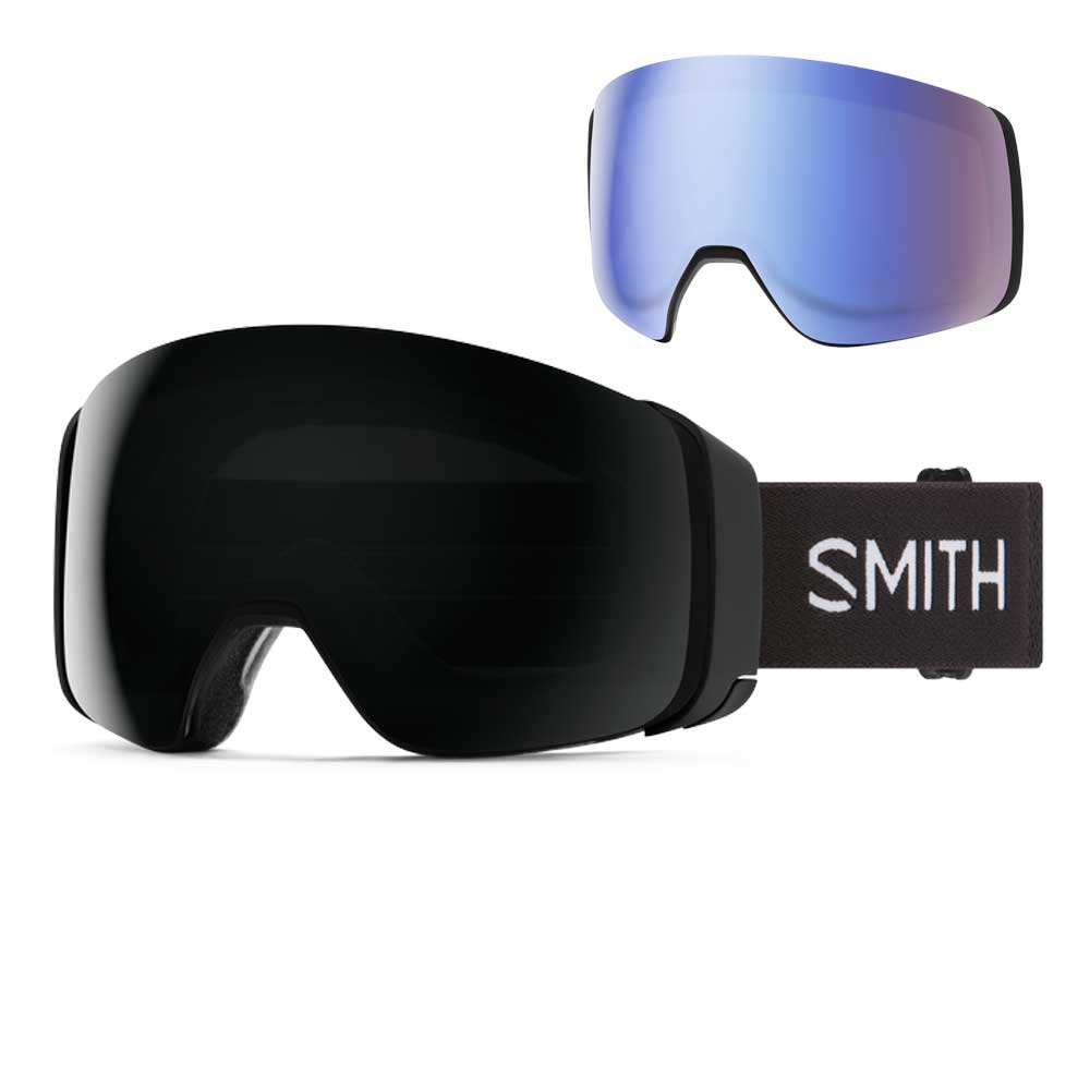 Smith 4D Mag Goggles Black + ChromaPop Sun Black Lens