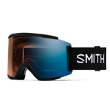 Smith Squad XL Low Bridge Fit Goggles Black + ChromaPop™ Pro Photochromic Blue Mirror Lens