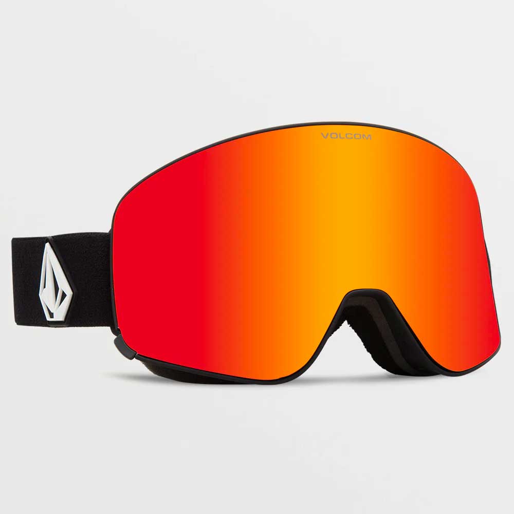 Volcom Odyssey Snowboard Goggles - Matte Black / Red Chrome + Bonus Yellow Lens