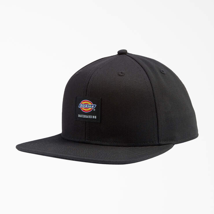 Dickies Skateboarding Flat BIll Snapback Cap - Black