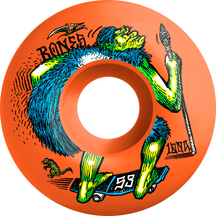 Bones 100a V4 OG Formula Neonderthal 53mm Skateboard Wheels