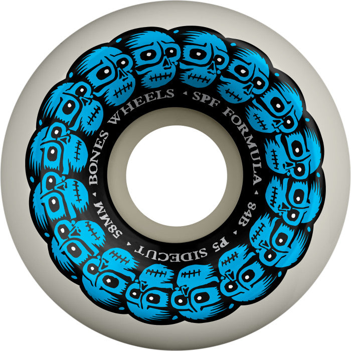 Bones Circle Skulls Sidecut 84B P5 Skateboard Wheels - 58mm