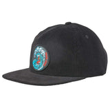 Santa Cruz Screaming Wave Snapback Mid Profile Hat - Black