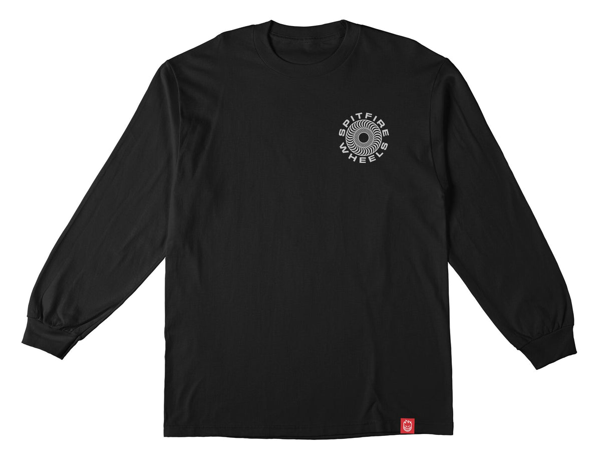 Spitfire Classic 87 Swirl Long Sleeve Shirt - Black/White