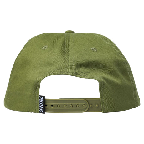 Spitfire Bighead Snapback Hat - Olive/Red