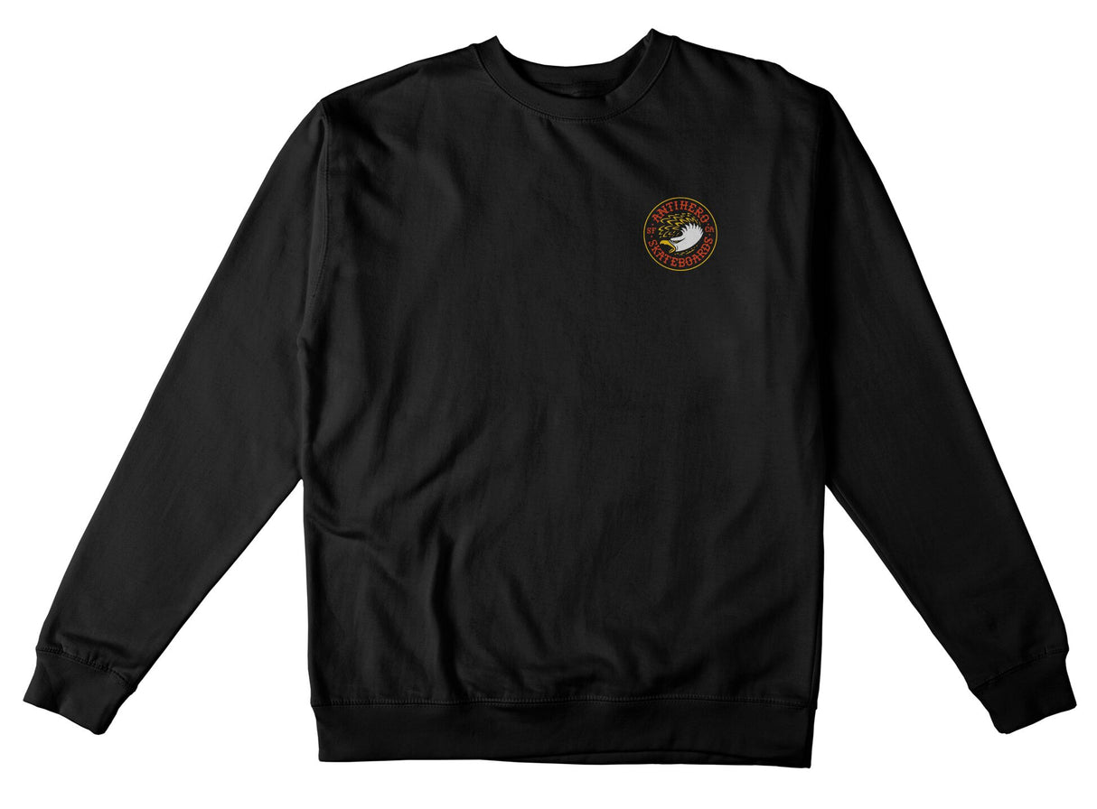 Anti Hero Crew Eagle Round Crewneck Longsleeve - Black