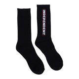 Independent Bar Logo Men's Crew Socks - Black