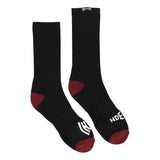 Independent Span Split Crew Socks Black/Burgundy