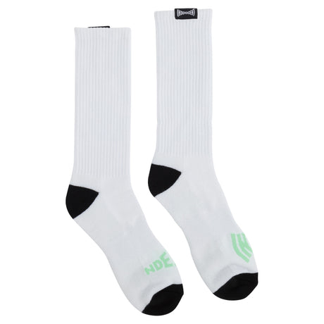 Independent Span Split Crew Socks White/Black/Mint