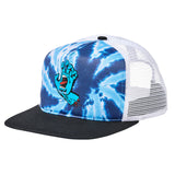 Santa Cruz Screaming Hand Front Mesh Trucker High Profile Men's Hat - Spider Navy/White