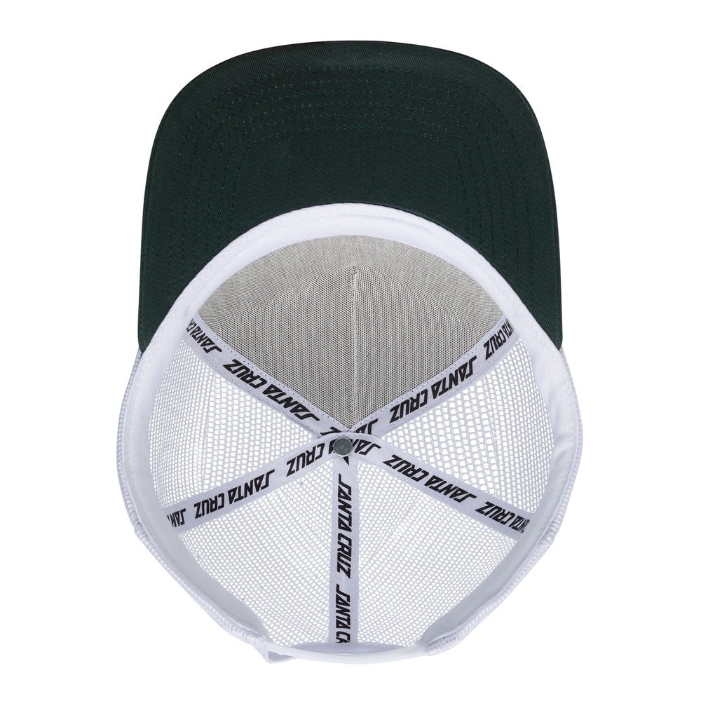 Santa Cruz Screaming Hand Front Mesh Trucker High Profile Men's Hat - Forest/White