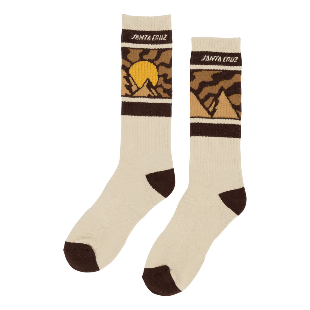 Santa Cruz Vista Strip Mens Mid Crew Socks