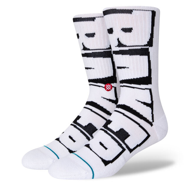 Stance Baker Skateboards Crew Socks - White