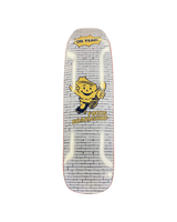 Focus Wiscool Cruiser Skateboard Deck 9.0" White/Yellow