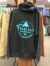 Focus Mtn Logo Zip Hoody Charcoal