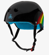 Triple 8 Certified Sweatsaver Skateboard Helmet - Black Rainbow Sparkle