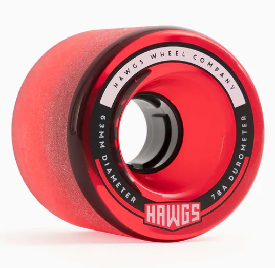 Hawgs Fatty 63mm Wheels Clear Red