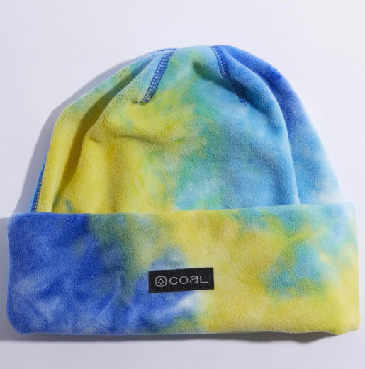 Coal New Jack Fleece Beanie Blue Yellow Tie Dye