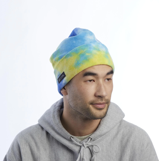 Coal New Jack Fleece Beanie Blue Yellow Tie Dye