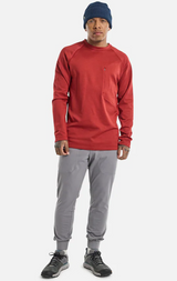 Burton Men's Multipath Grid Crewneck - Sun Dried Tomato