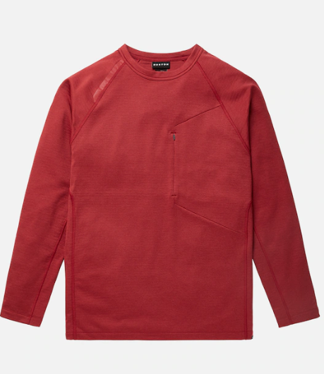 Burton Men's Multipath Grid Crewneck - Sun Dried Tomato