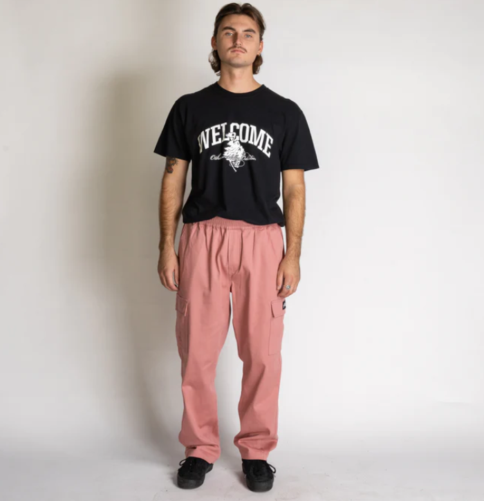 Welcome Principal Cargo Twill Pant - Rose